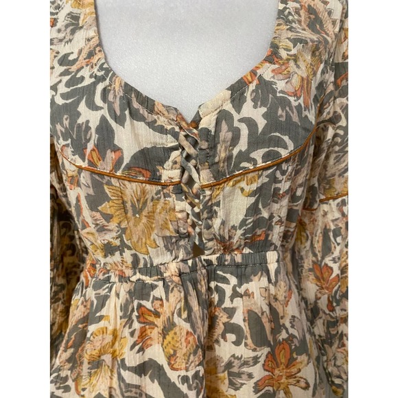 Shyanne medium BoHo floral, long sleeve mini dress - Picture 2 of 8
